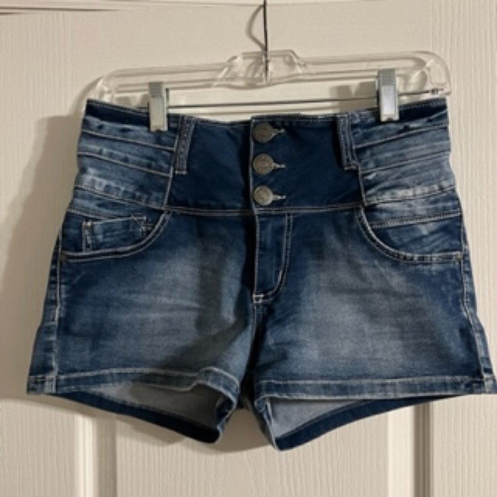 Hot Kiss Women's Denim Short Shorts Junior 7 Blue